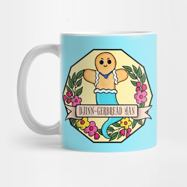 Djinn-gerbread Man : Cute Tea Party Djinn Pun by Mighty Fine Arts